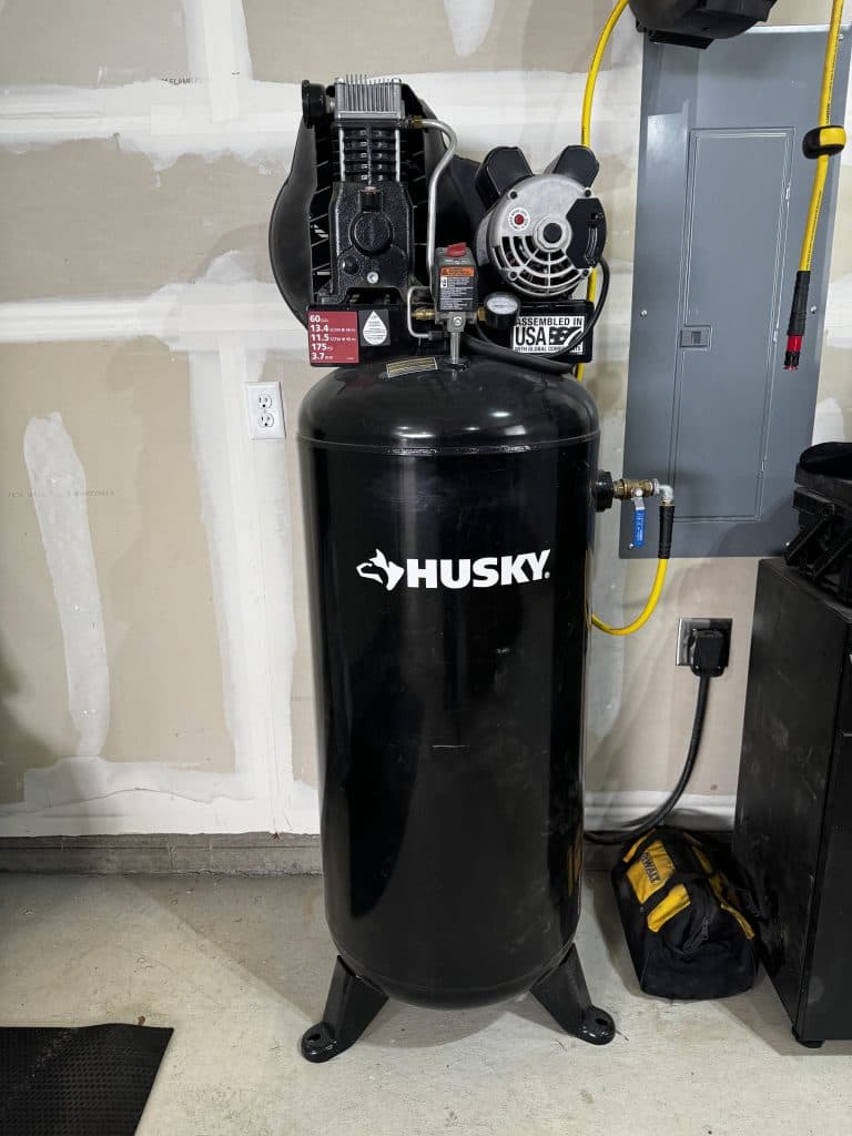 Husky air compressor with hose & reel