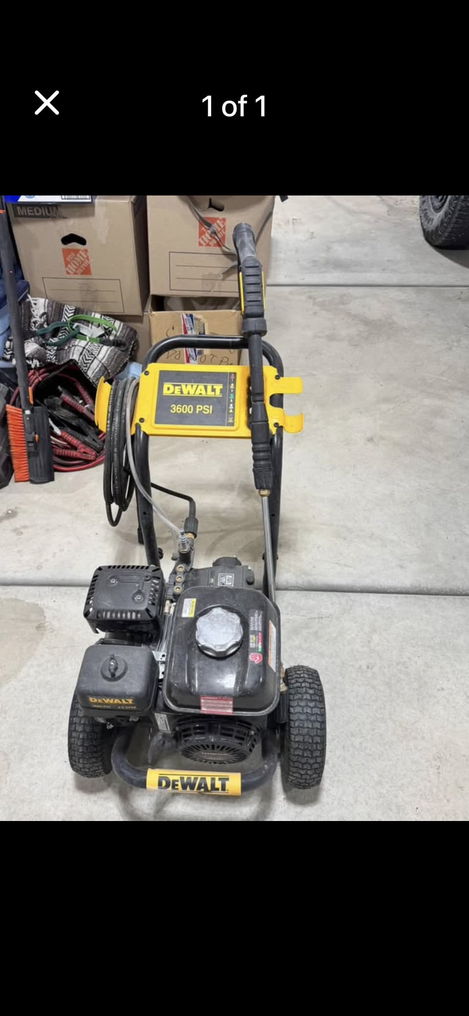Dewalt gas pressure washer 3600 PSI