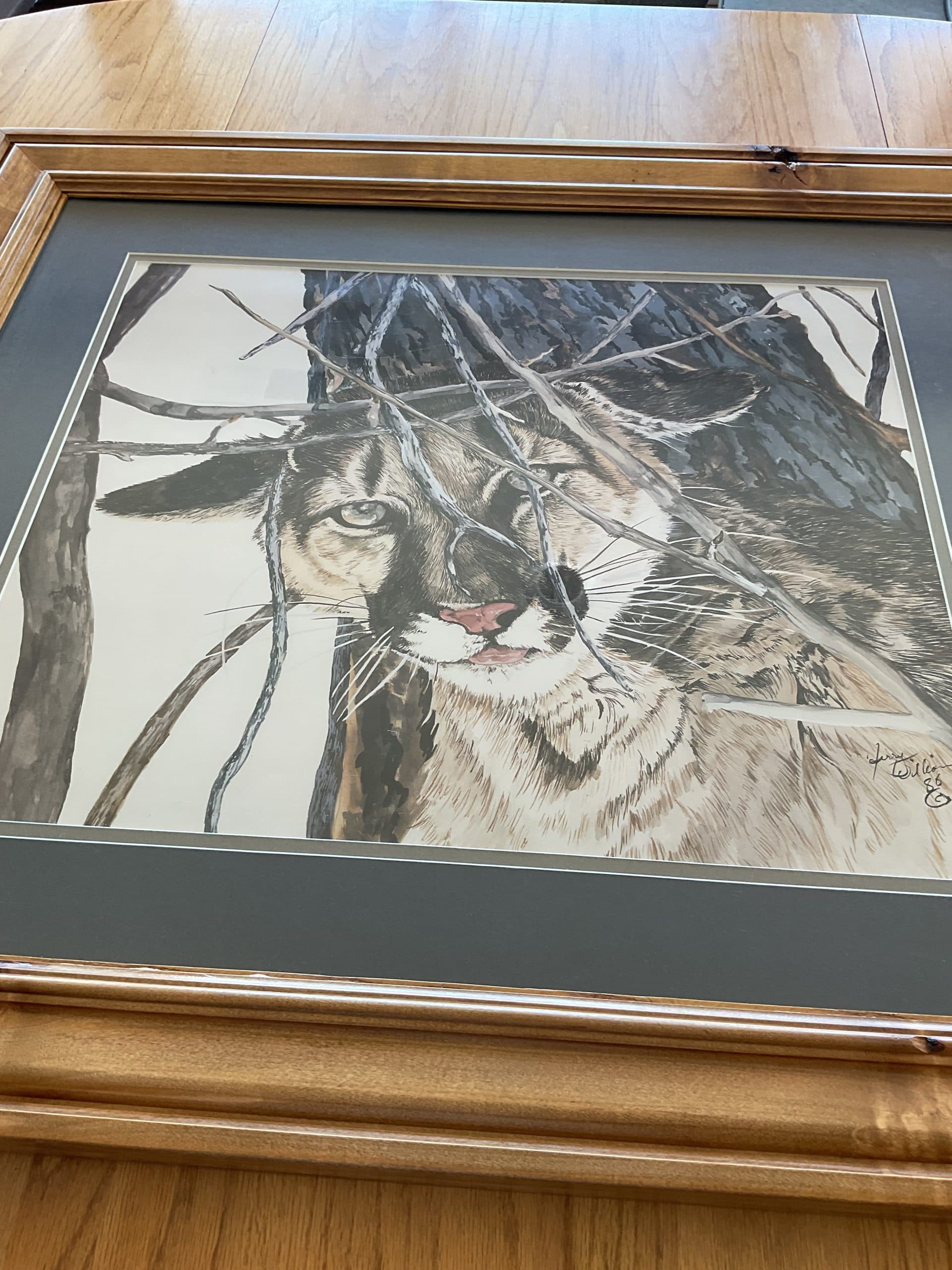 Framed drawing