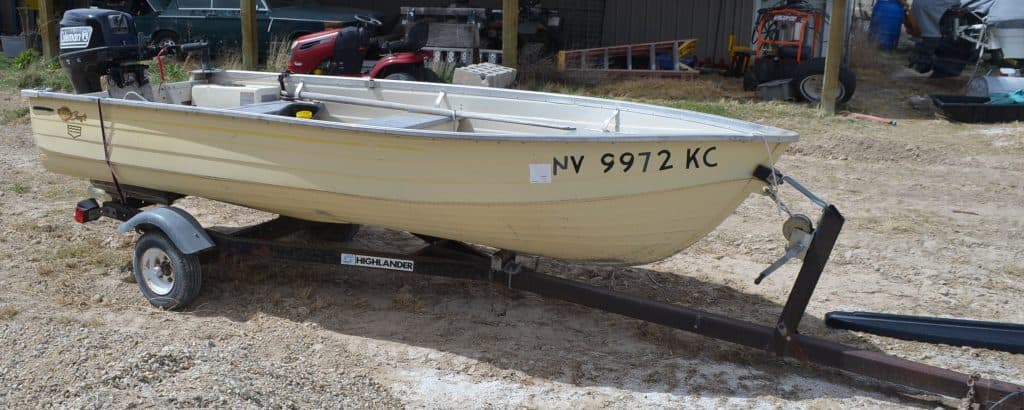 12 foot aluminum boat with 4 stroke motor