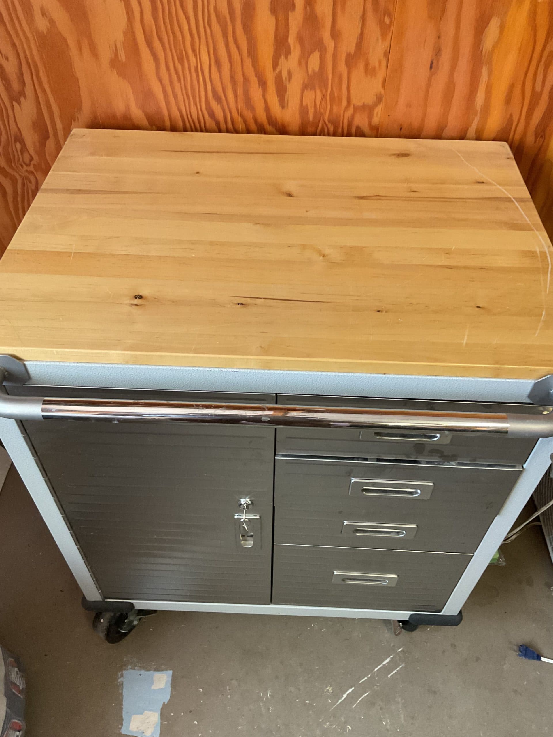 Shop cabinets on casters
