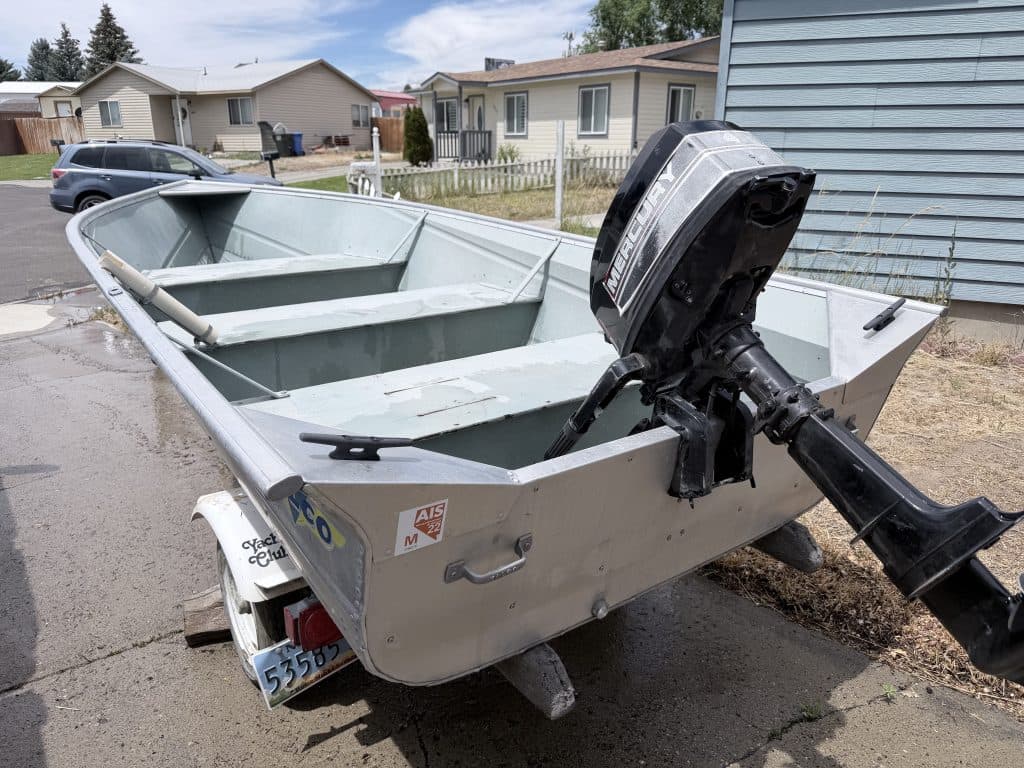12′ Aluminum Boat with 4 Hp Motor