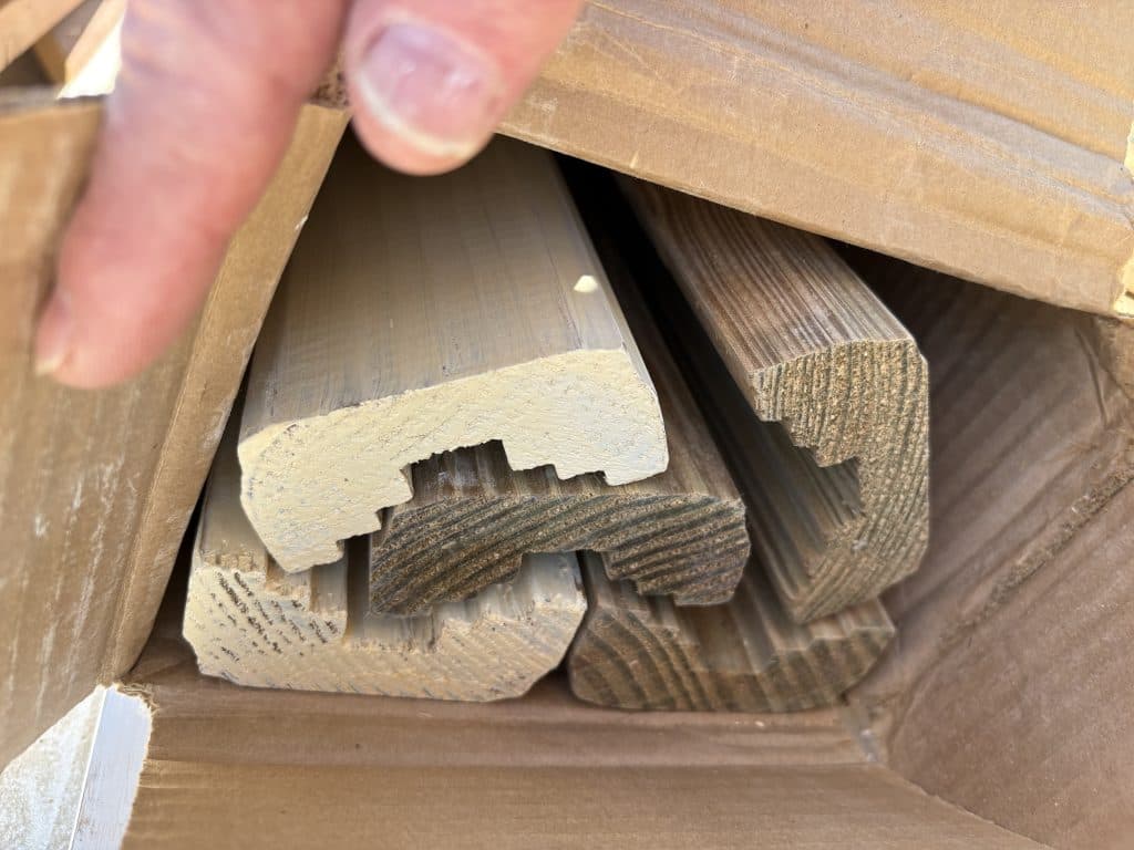 Treated Handrail and pine boards