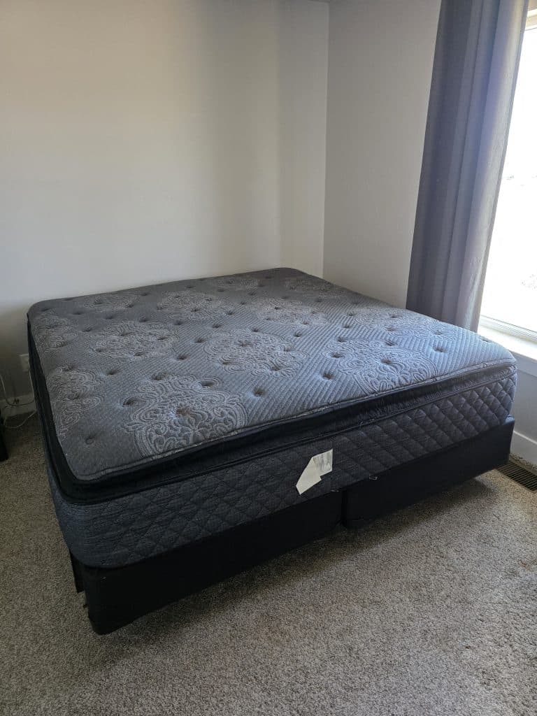 King mattress, box springs and frame.