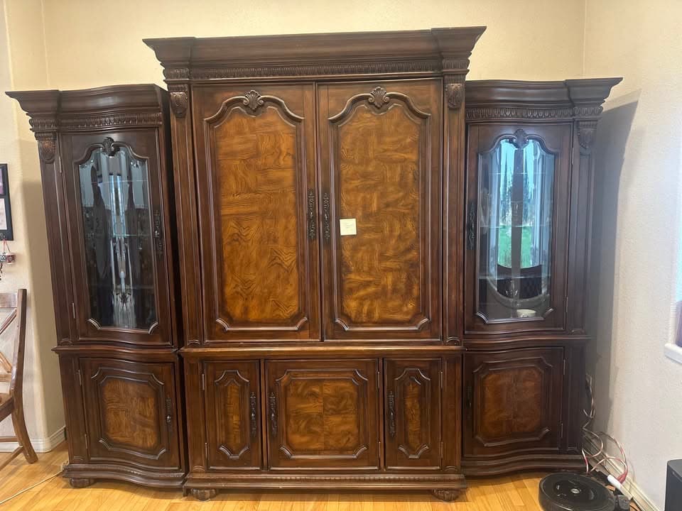 Large entertainment center (we used as a buffet)