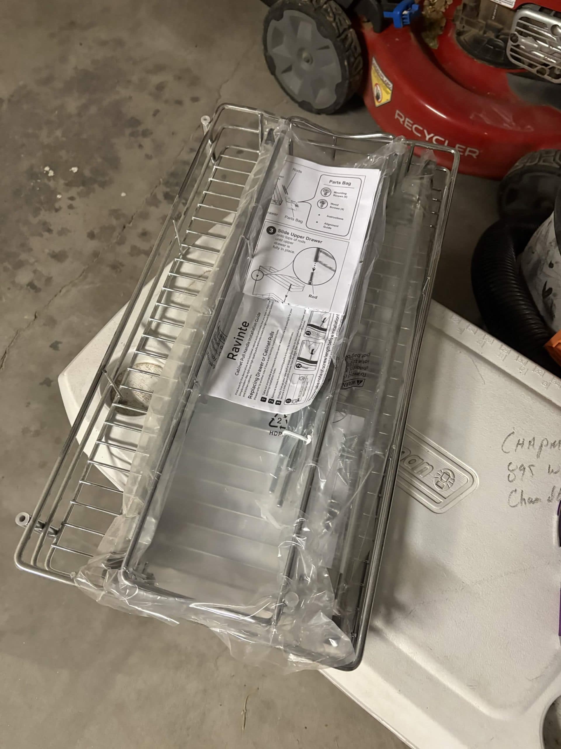 LYNK PROFESSIONAL – Under Sink Kitchen Cabinet Organizer – 11.5″ x 21″ Deep Drawer – Chrome