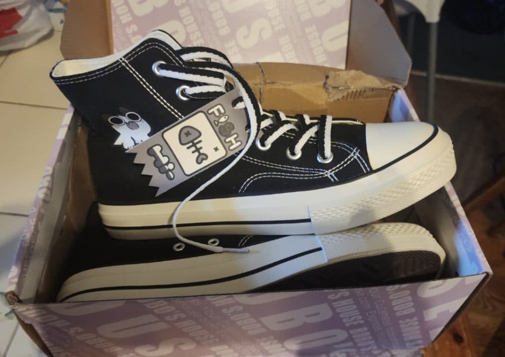 Bobo’s House converse style teen girl fishbone shoes