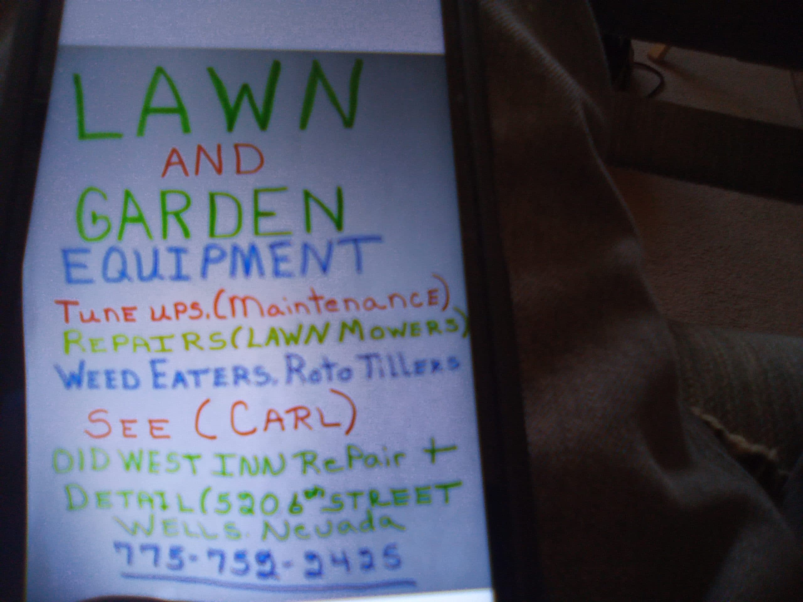Lawn and garden equipment maintenance